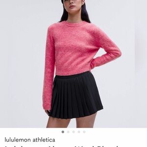 lululemon pink alpaca wool blend crop sweater S